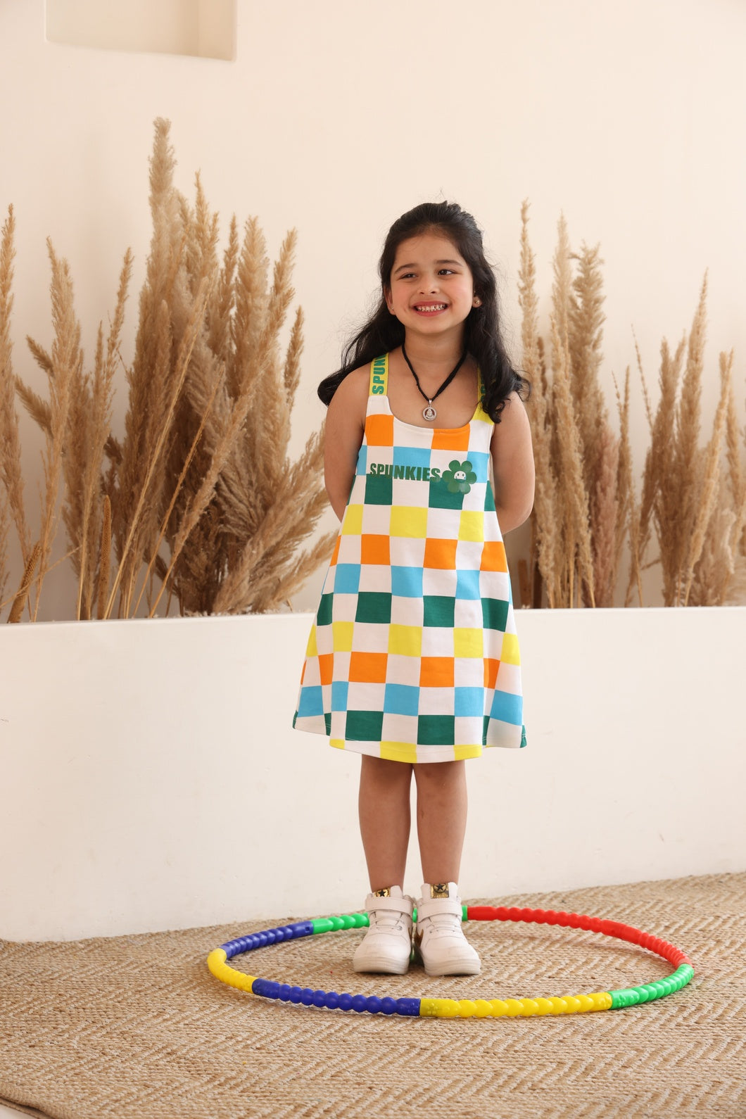 Lycra jersey Sleevless Printed Dress