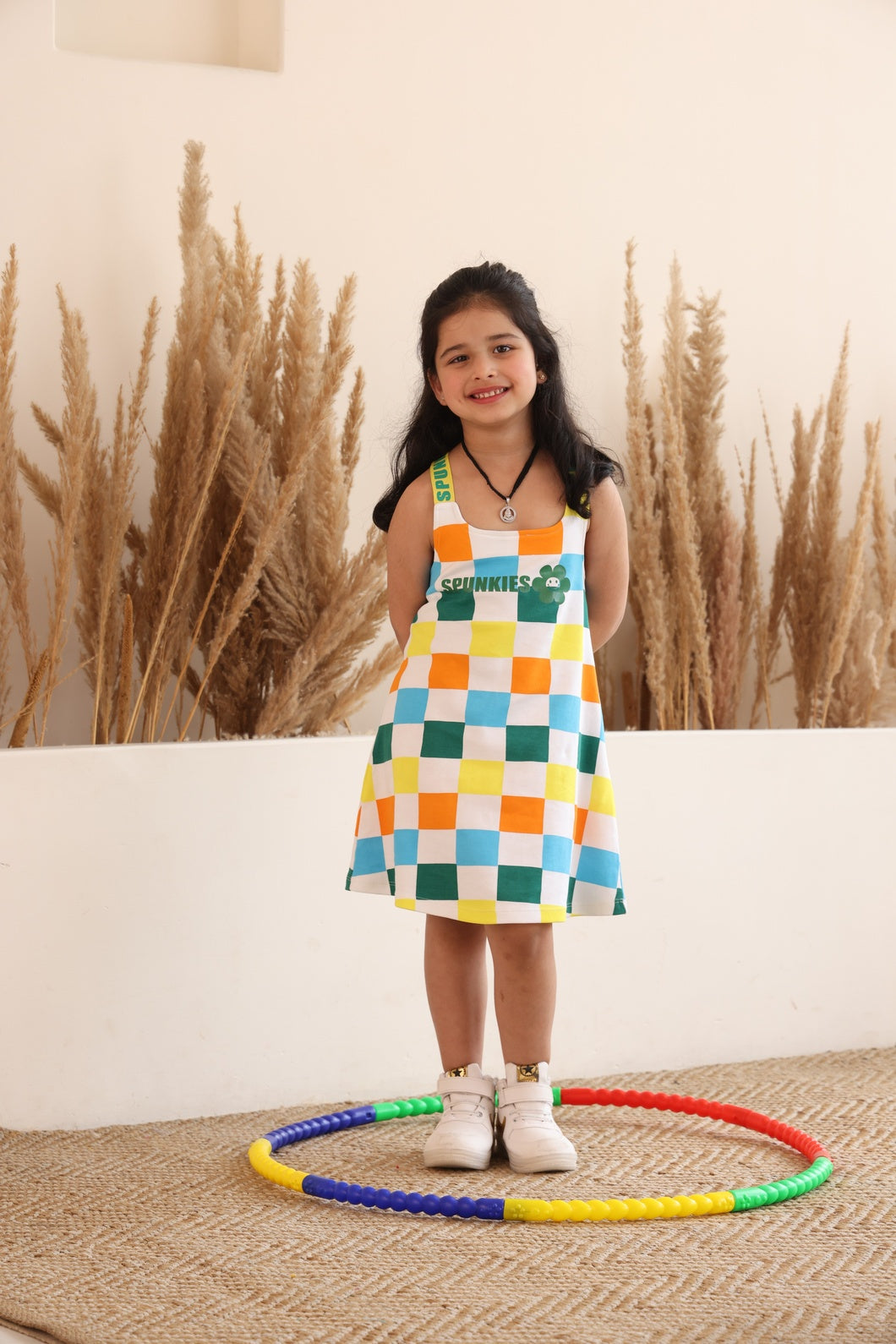 Lycra jersey Sleevless Printed Dress