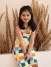 Lycra jersey Sleevless Printed Dress