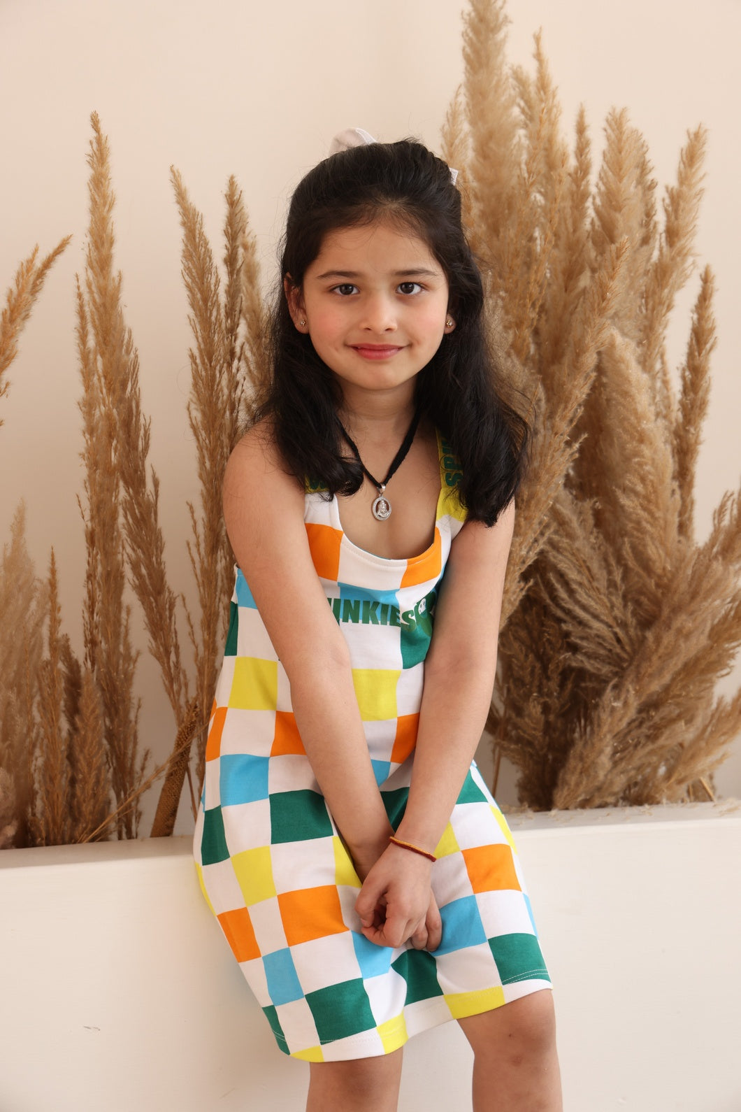 Lycra jersey Sleevless Printed Dress