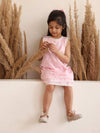 Spunkies Multi Girls Solid Round Neck Short Sleeves Fit & Flare Dress
