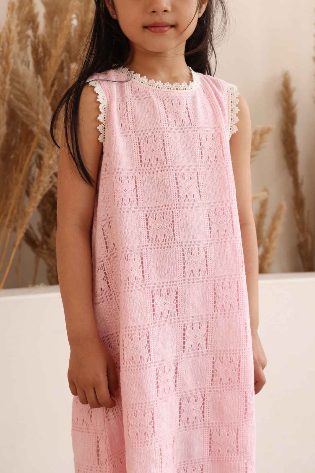 Spunkies Multi Girls Solid Round Neck Short Sleeves Fit & Flare Dress
