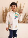 Spunkies Boys Cotton Shirt with Graphic Design
