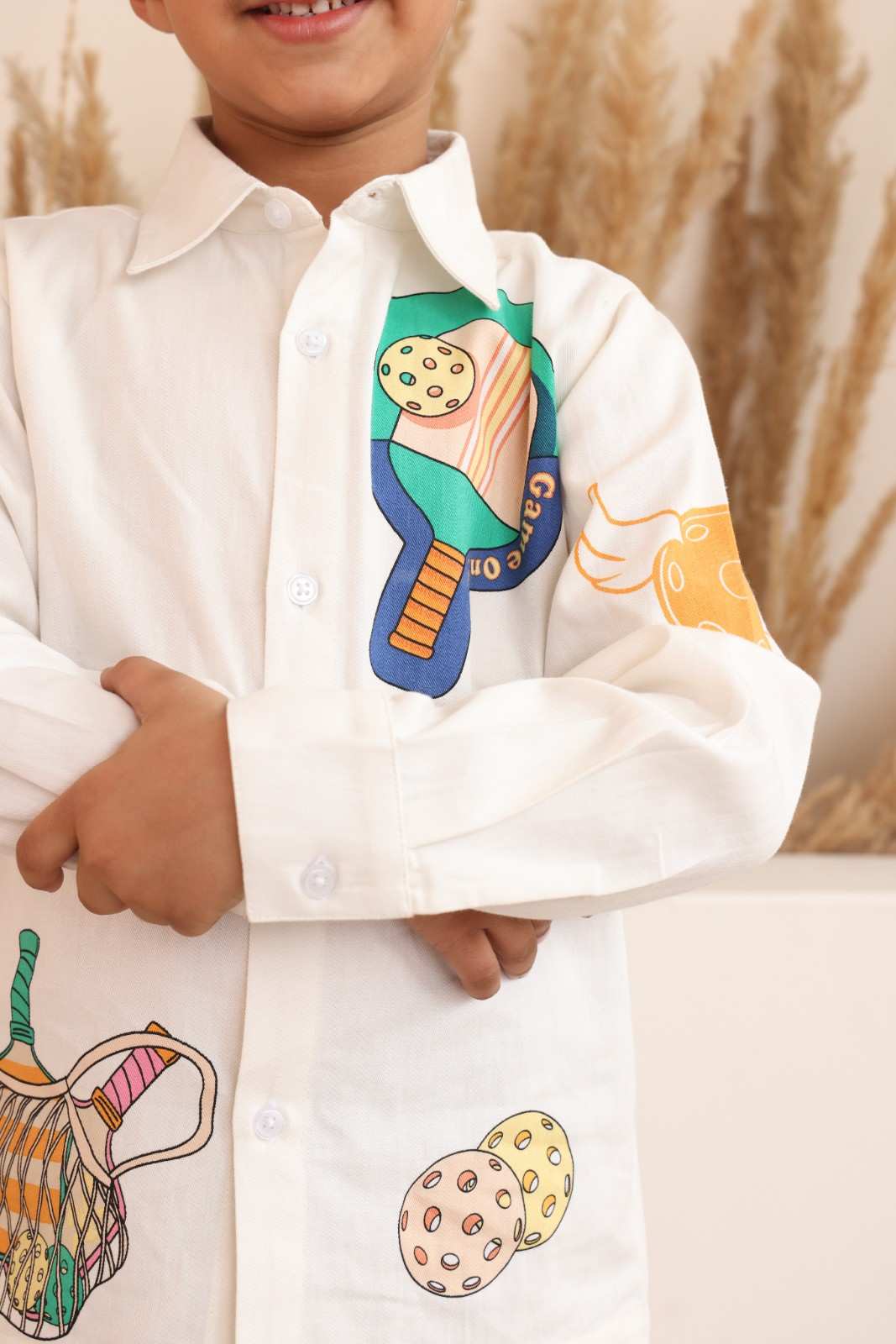 Spunkies Boys Cotton Shirt with Graphic Design