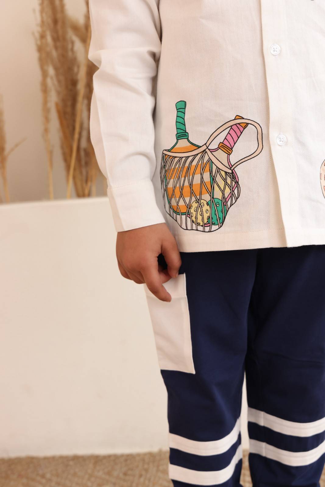 Spunkies Boys Cotton Shirt with Graphic Design