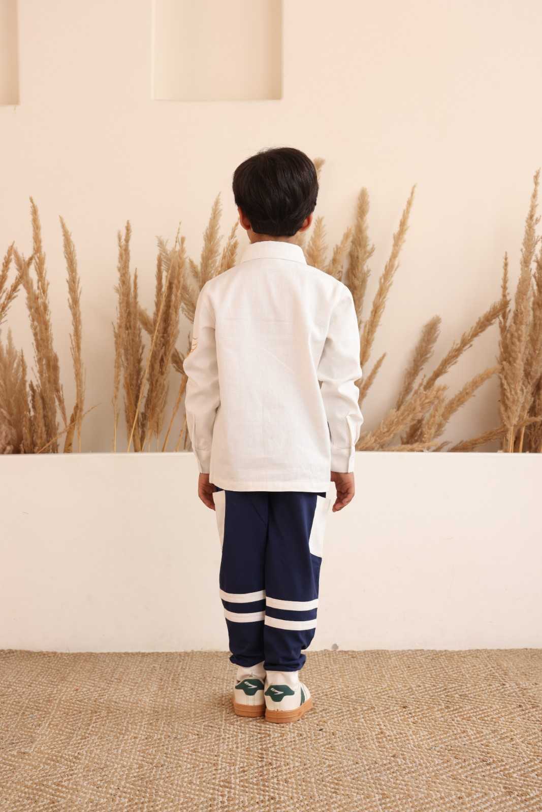 Spunkies Boys Cotton Shirt with Graphic Design