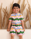 Spunkies Rainbow Waves Shirt & Shorts Set