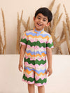 Spunkies Rainbow Waves Shirt & Shorts Set