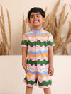 Spunkies Rainbow Waves Shirt & Shorts Set