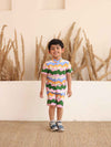 Spunkies Rainbow Waves Shirt & Shorts Set