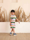 Spunkies Rainbow Waves Shirt & Shorts Set