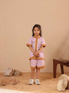 Spunkies Girls Purple T-Shirt and Shorts Set