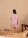 Spunkies Girls Purple T-Shirt and Shorts Set