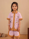 Spunkies Girls Purple T-Shirt and Shorts Set