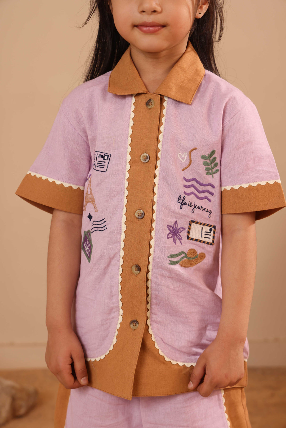Spunkies Girls Purple T-Shirt and Shorts Set