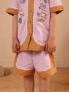 Spunkies Girls Purple T-Shirt and Shorts Set