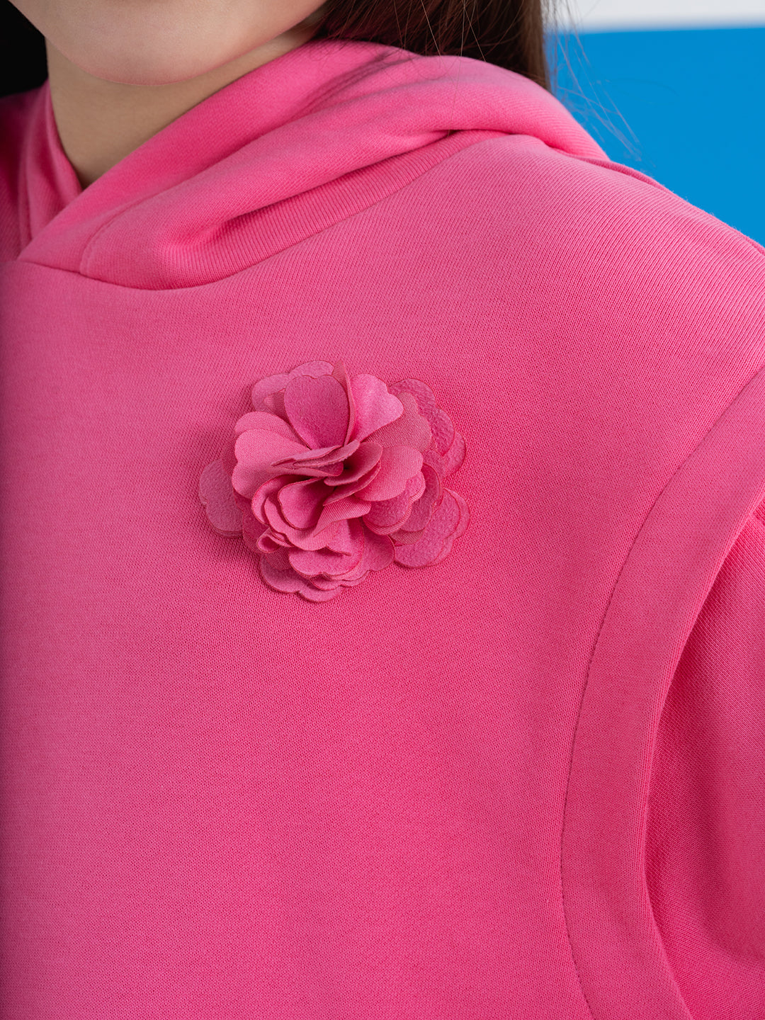 Stylish Hoodie with Laser Cut Flower Patch