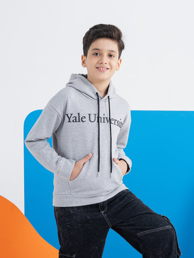 Trendy Yale Grey Hoodie