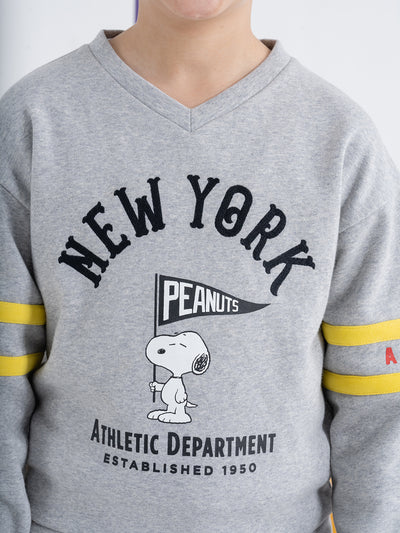 Peanut Girls Casual Sweatshirt With Contrast Patch