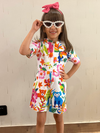 interlock Tropical Print Dress