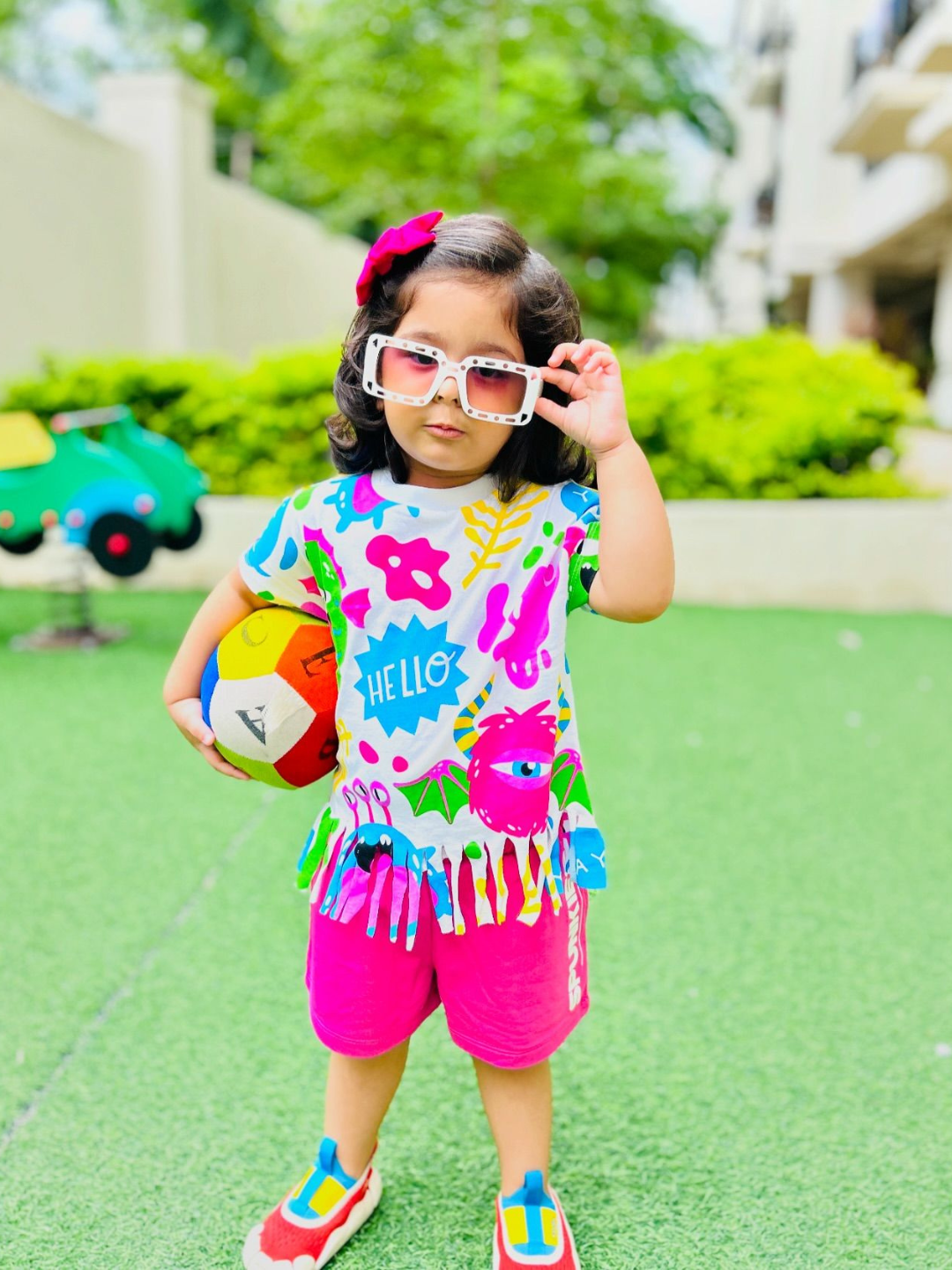 Girls Cartoon Print Everyday Play sets