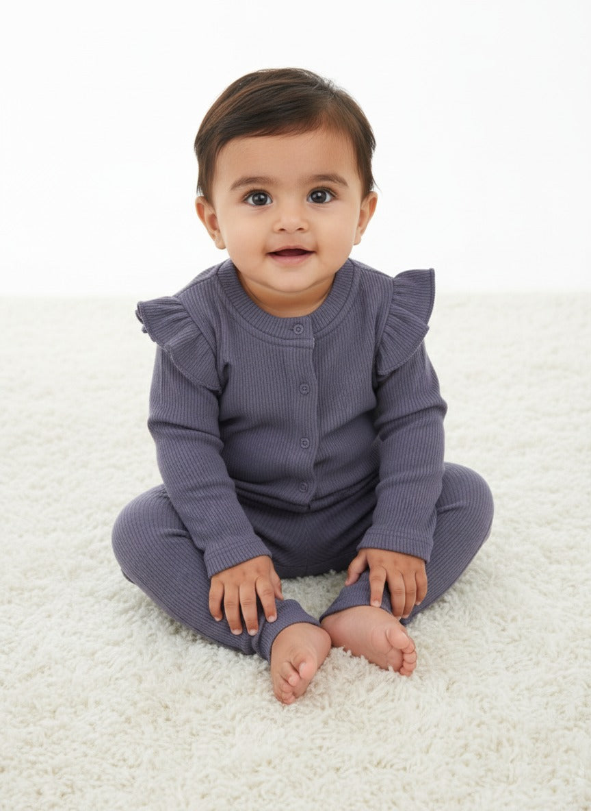 Baby Girls Grey sweater knit Set