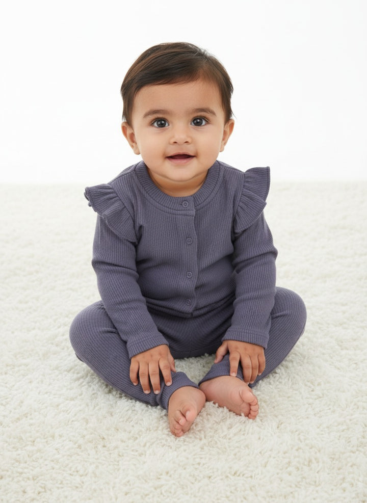 Baby Girls Grey sweater knit Set