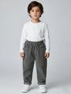 Infants Brown Rib Texture Couduroy Trousers
