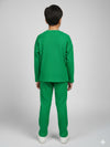 Kids Green Waffle Oversized T-Shirt and Pant Set