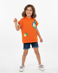 Girls Orange Pickleball Sleeveless Hoodie