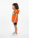 Girls Orange Pickleball Sleeveless Hoodie