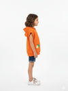 Girls Orange Pickleball Sleeveless Hoodie