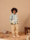 Spunkies Boys Cotton Denim Shirt with Graphic Design