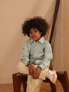 Spunkies Boys Cotton Denim Shirt with Graphic Design