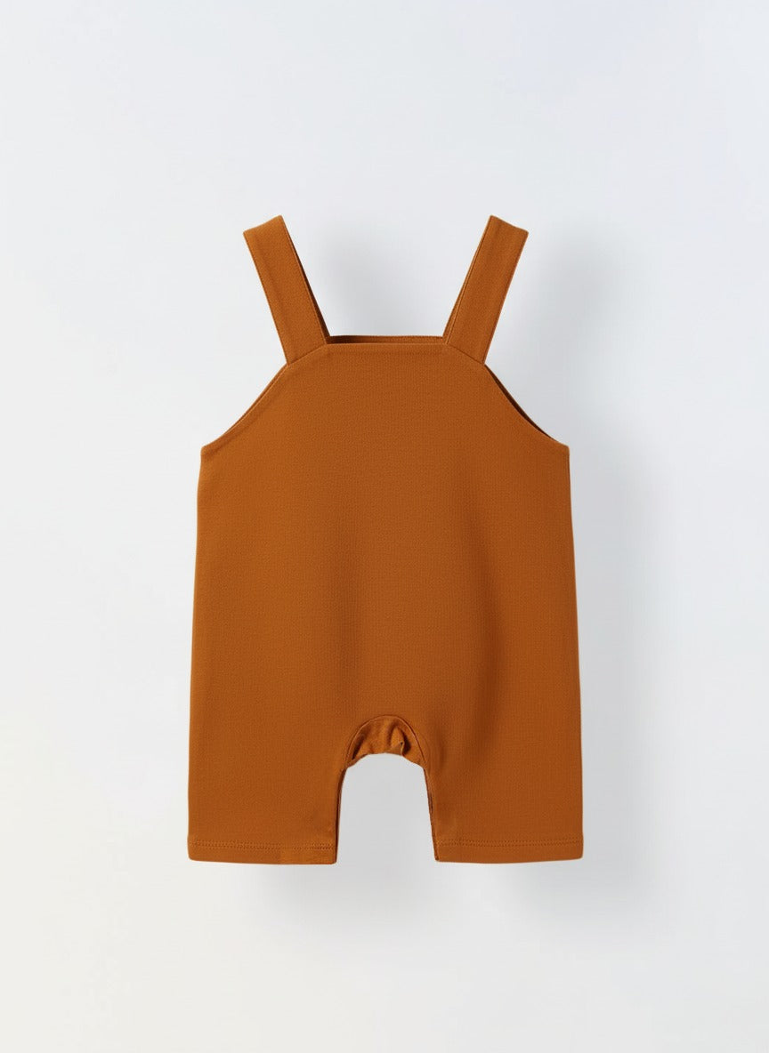 Infant Orange Cotton Jersey Romper