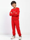 Boys Red Long Sleeve Sweatshirt Set