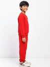 Boys Red Long Sleeve Sweatshirt Set