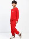 Boys Red Long Sleeve Sweatshirt Set