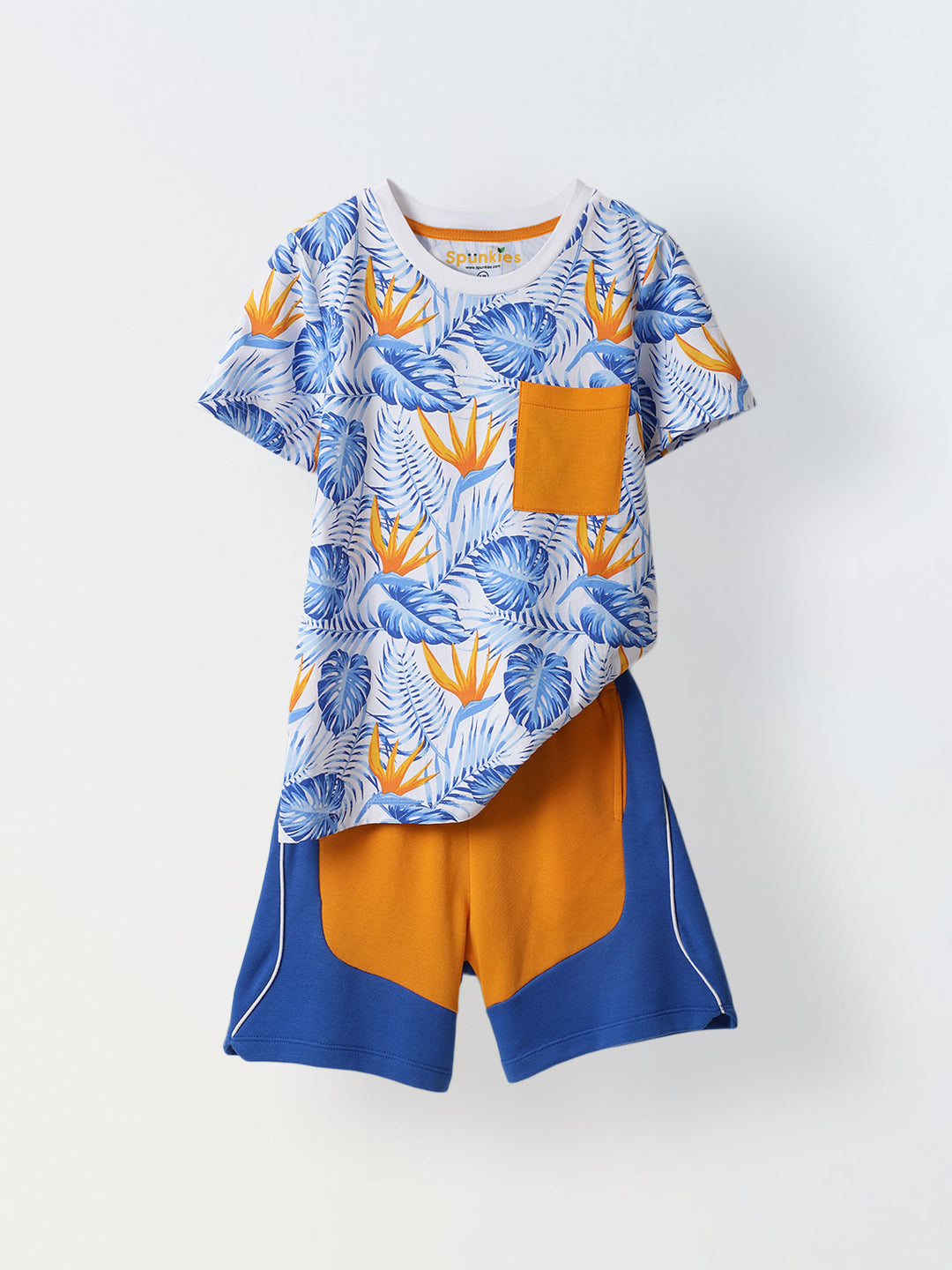 Multi-color Top And Shorts Set For Boys