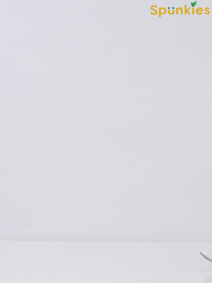 Girls White Cotton Printed Top