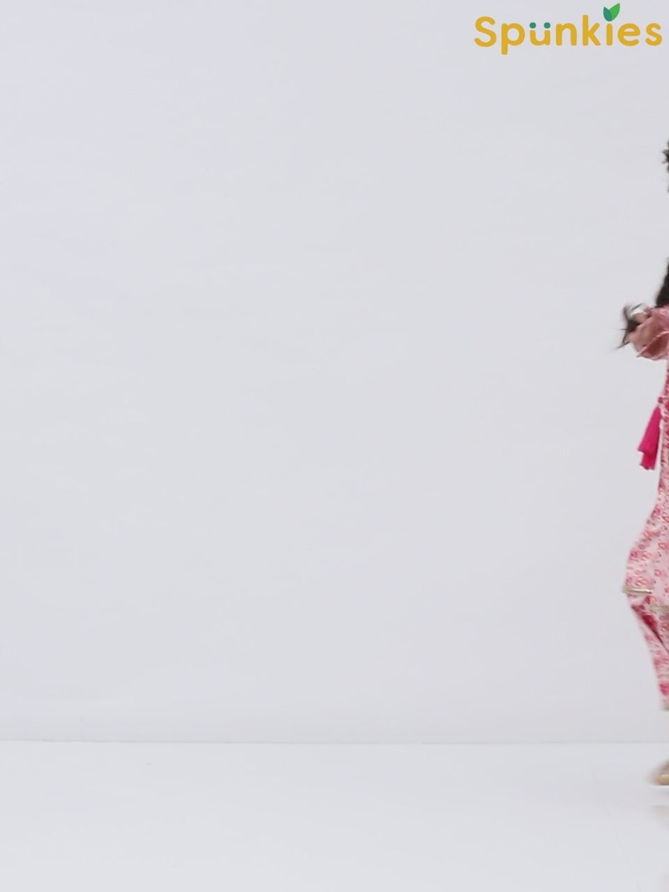 Girls Full Sleeve Printed Anarkali Kurta and Palazzo Set