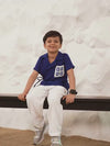 Spunkies Boys Textured Resort Collar Short Sleeves Wrap Shirt and Trousers Set