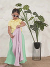 Spunkies Girls Green Solid Elasticated Waist Trousers