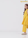 Girls Orange Ethnic Sleeveless Kurta with Palazzo Co-Ord Set