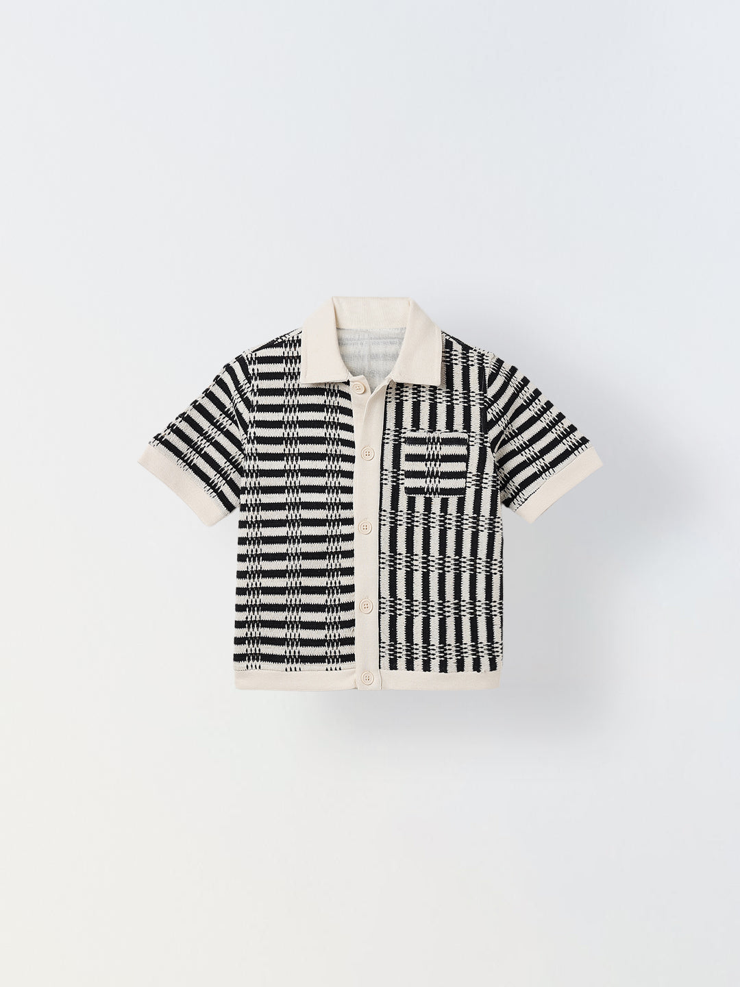 Spunkies Black Collar Short Sleeves Polo Shirt