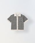 Spunkies Black Collar Short Sleeves Polo Shirt