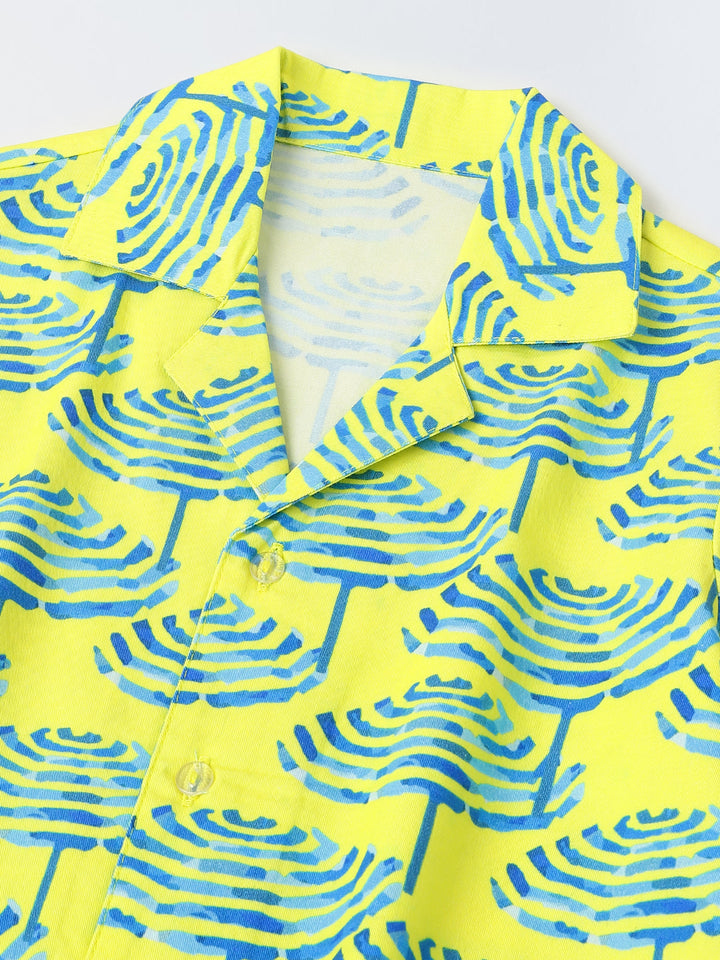 Lime Geometric Print Co-Ord Set- Boy