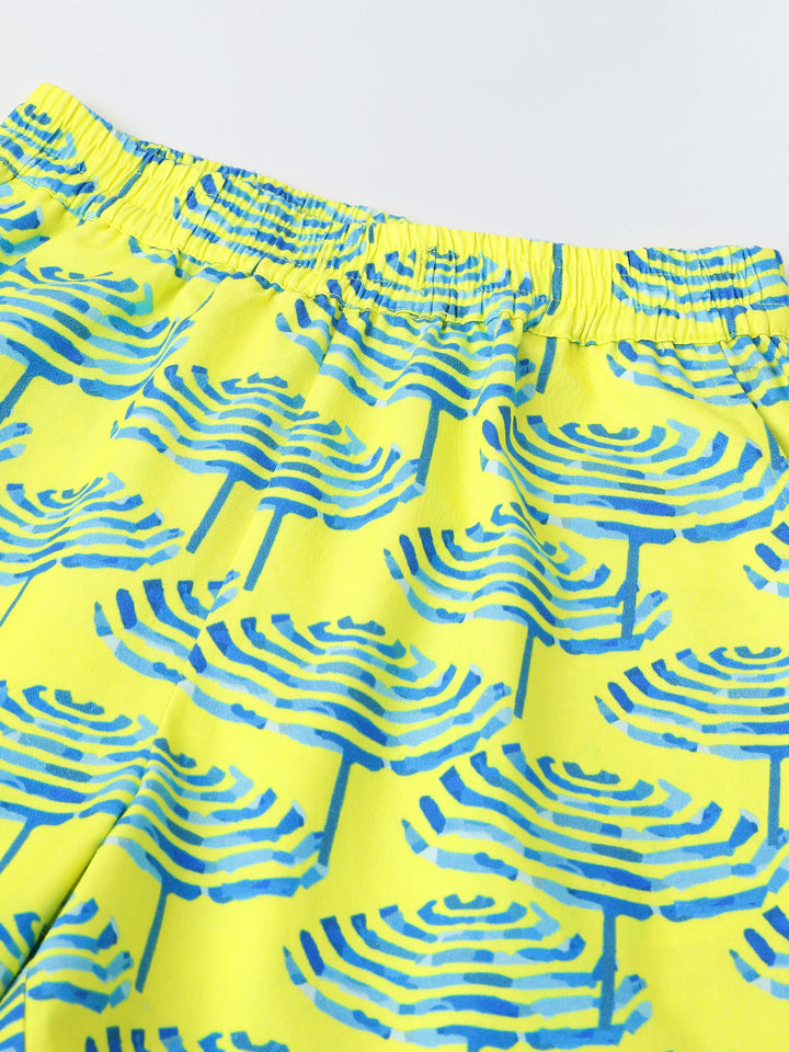 Lime Geometric Print Co-Ord Set- Boy