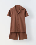 Summer Cotton Structured Fabric Boys Shirt Set