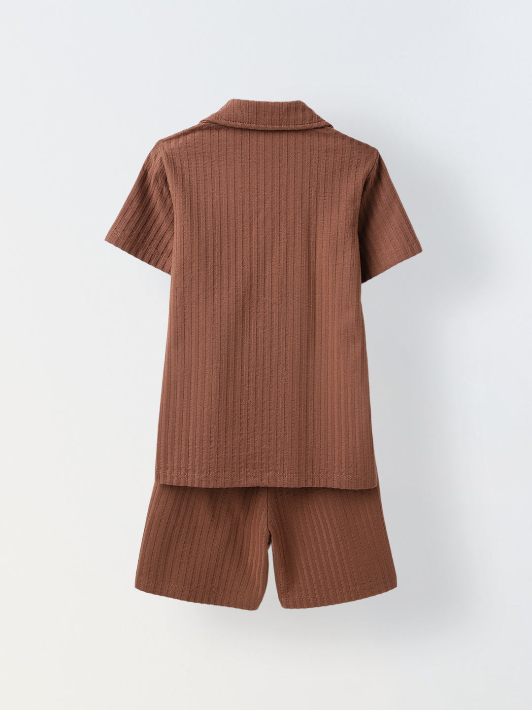 Summer Cotton Structured Fabric Boys Shirt Set